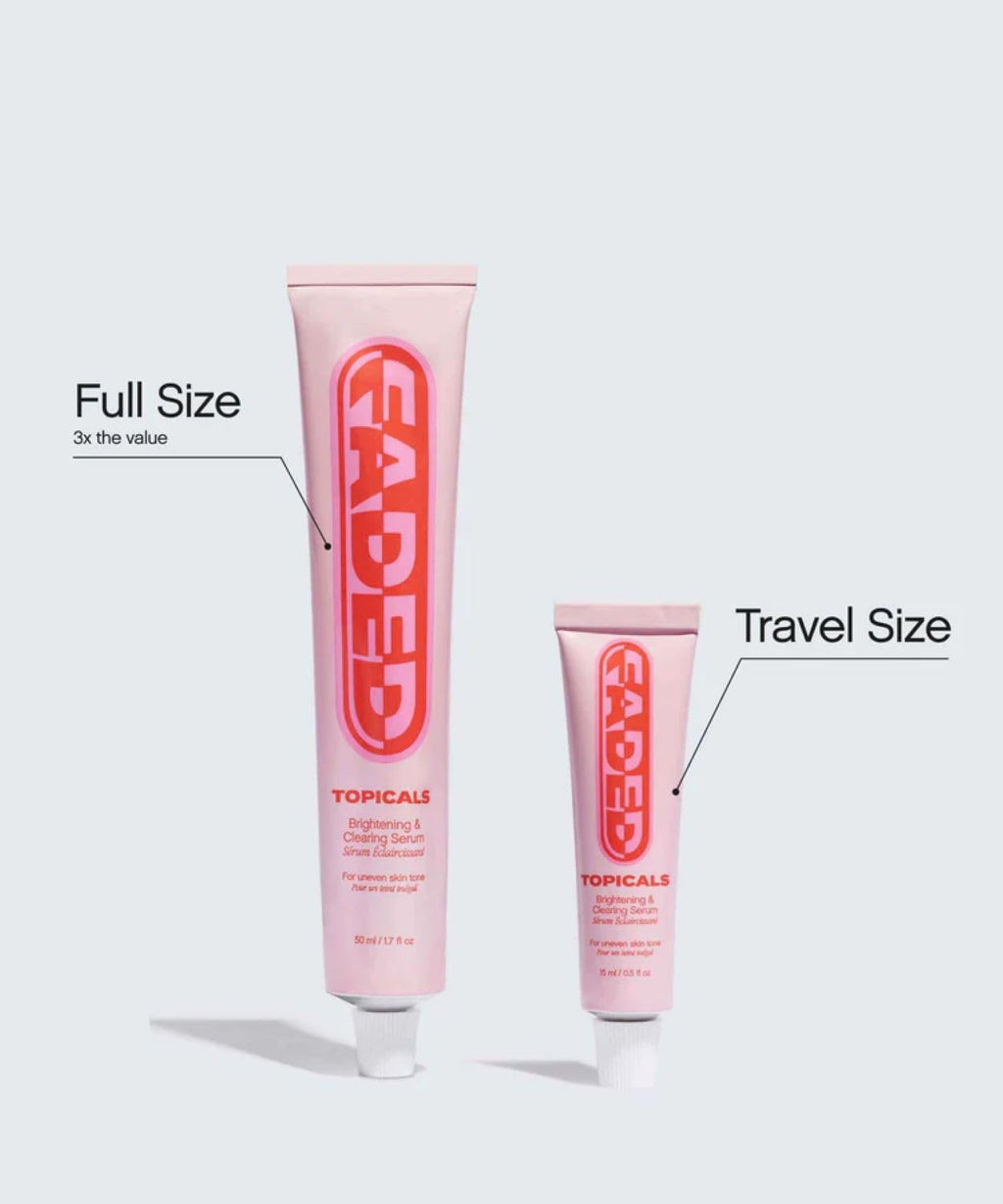 Faded Brightening and Clearing Serum | Reduces Discoloration, Post-Blemish Marks, Scars and Spots | Contains Kojic Acid and Niacinamide | Dermatologist-Tested, Vegan, Cruelty-Free (1.7 Fl Oz)