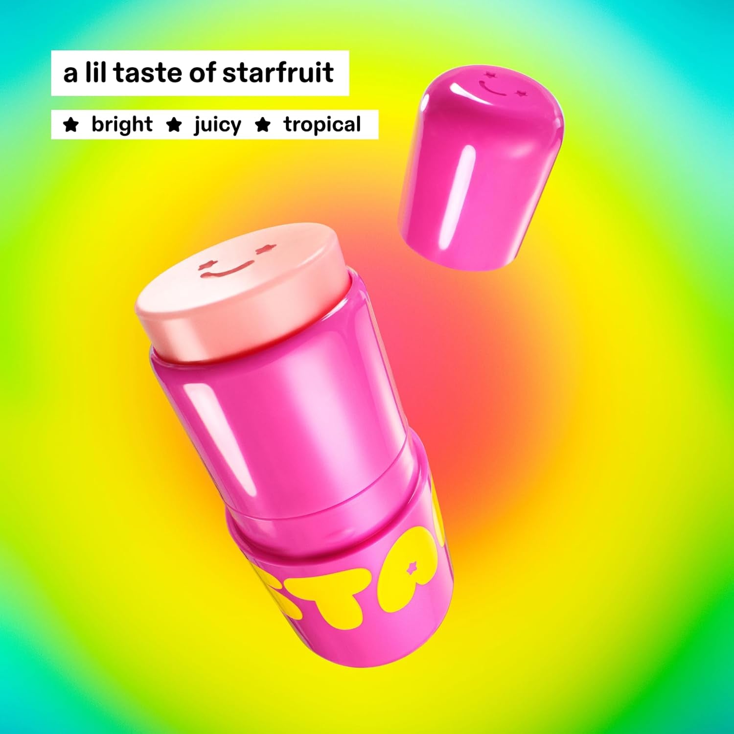 Starface Star Balm Starfruit, Hydrating Lip Moisturizer with Shea Butter, Cocoa Butter, and Coconut Oil, Juicy Starfruit Flavor, (0.15 Oz)