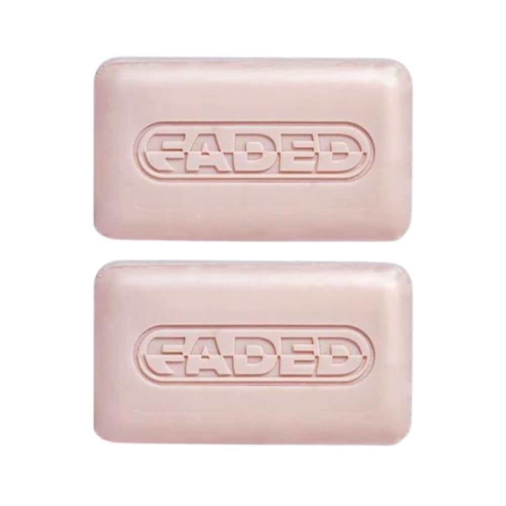 Faded Cleansing Bar for Face and Body | Kojic Acid, Vitamin C & Lactic Acid | Moisturizes | Vegan, Fragrance-Free, Safe for Sensitive Skin (2 Pack)